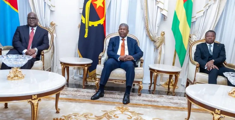 Tshisekedi, Gnassingbé na Lourenço bagiranye ibiganiro by’amasaha atanu ku kibazo cy’intambara muri DRC