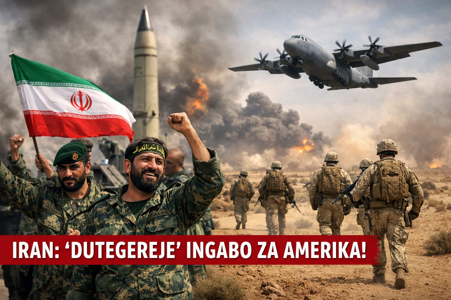 Iran ivuga ko iri kuribwaribwa “itegereje” ko ingabo z’Amerika zaza ku butaka