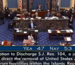 Impaka mu basenateri b’Amerika bananiwe kumvikana ku bubasha bwa Trump ku ntambara