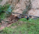 Agahinda i Nyamagabe: Abakozi babiri bishwe n’imashini ikora umuhanda Musebaya–Mushubi