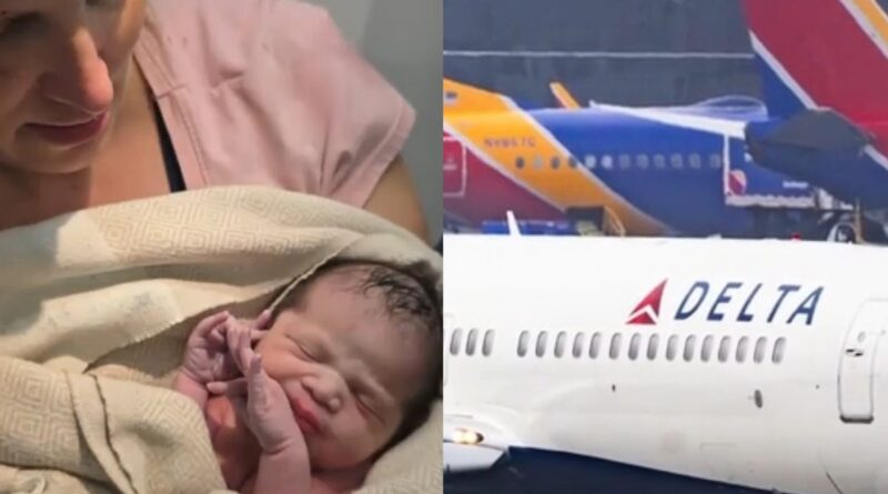 Igitangaza mu kirere: Umubyeyi yabyariye mu ndege igihe yari igiye kugwa ku kibuga cy’indege!