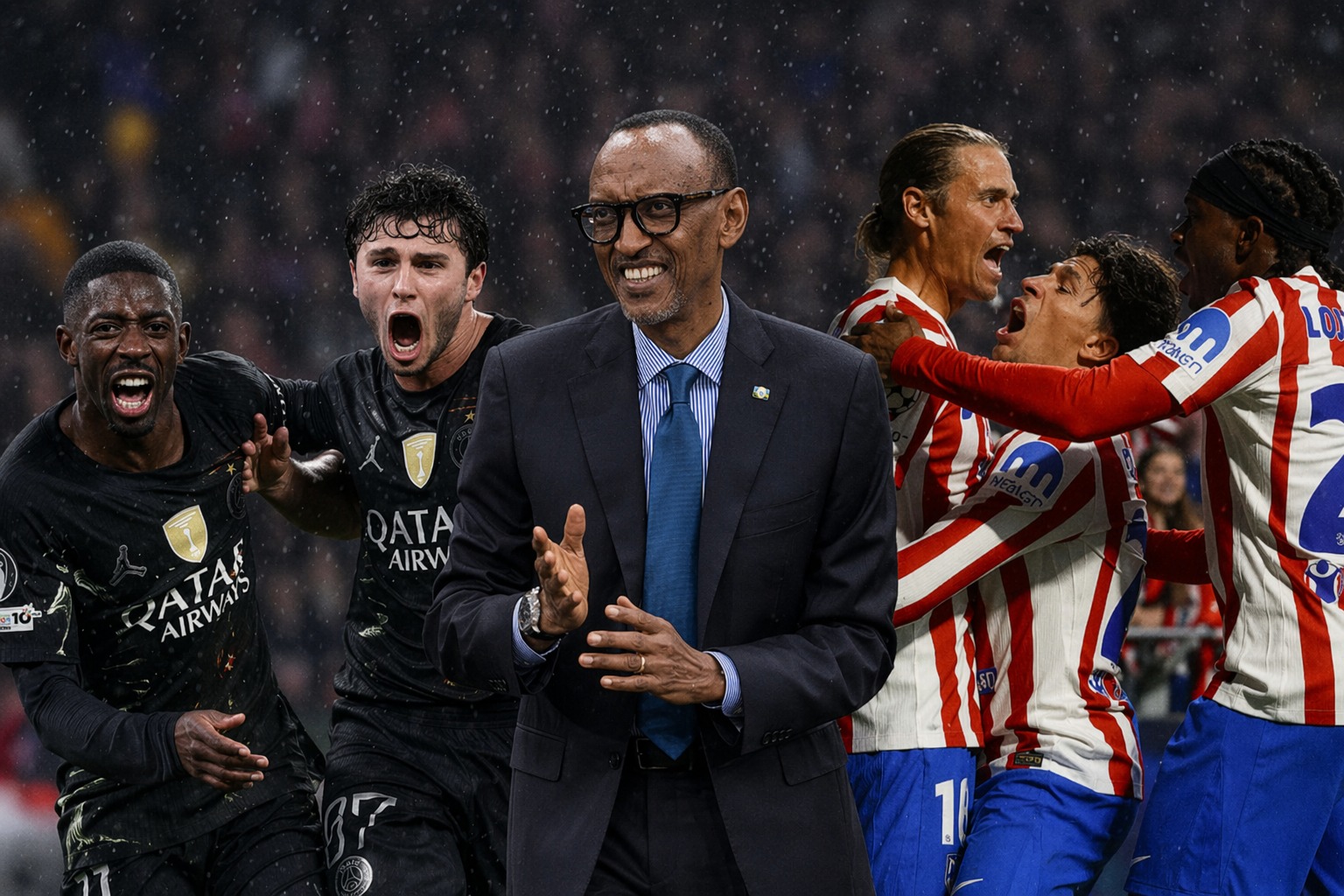 Kubera iki Perezida Kagame yashimiye PSG na Atlético de Madrid?
