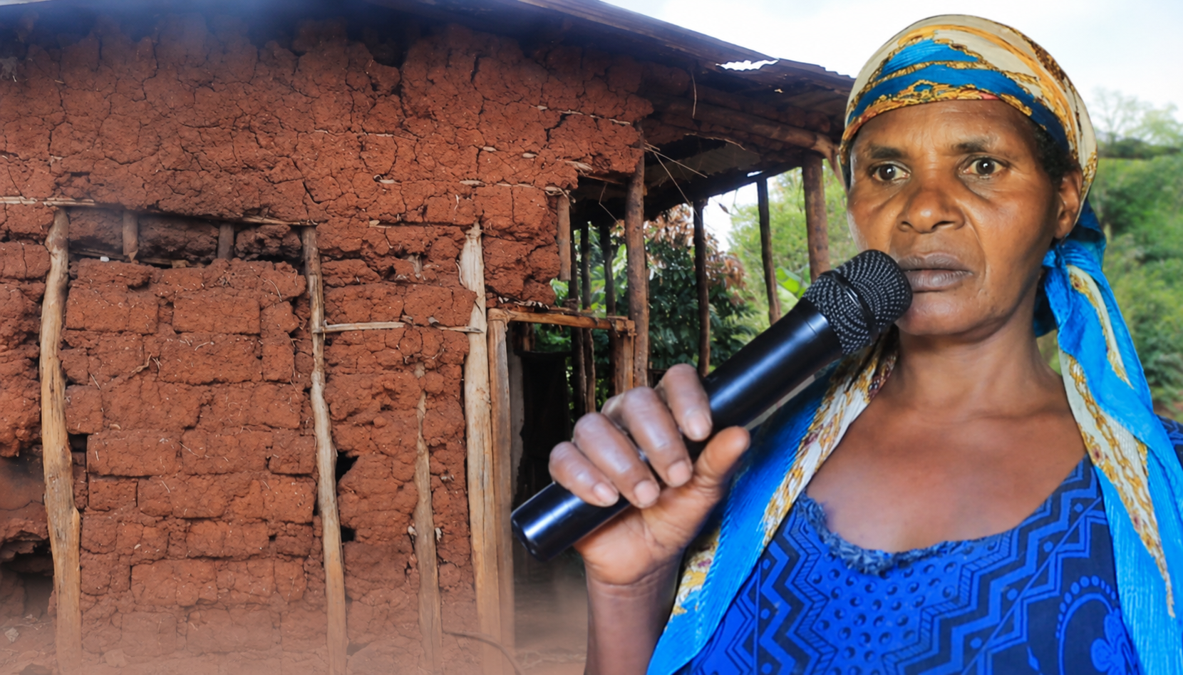 Kamonyi: Imvura yose ayirarana umutima uhagaze, kubera inzu ishaje yenda kumugwaho