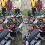 Nyanza: Batatu bafatiwe mu cyuho bashwanyaguza moto bibye