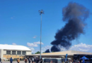 Indege ebyiri z’intambara z’Amerika zagonganiye mu kirere umuriro uraka