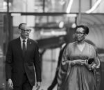 Perezida Kagame na Madamu Jeannette Kagame bari i Paris mu Bufaransa