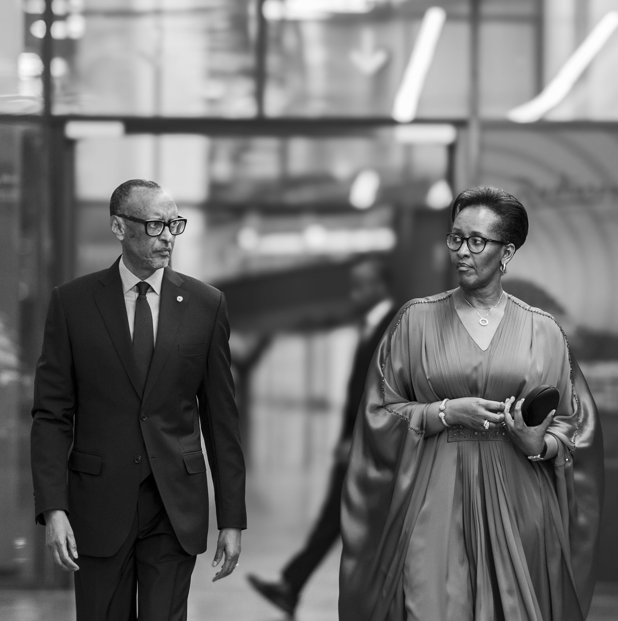 Perezida Kagame na Madamu Jeannette Kagame bari i Paris mu Bufaransa