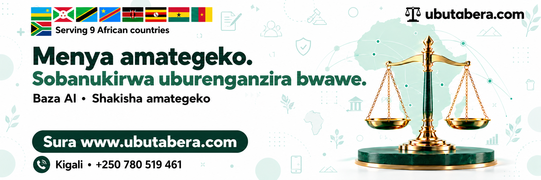 Ubutabera.com — Menya amategeko. Sobanukirwa uburenganzira bwawe.
